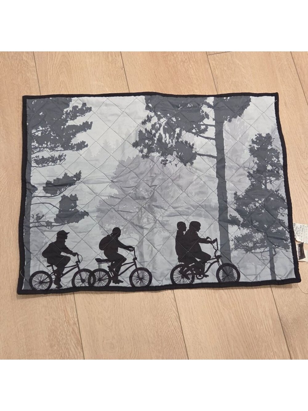 Stranger Things Standard Gray & Black Quilted Pillow Sham